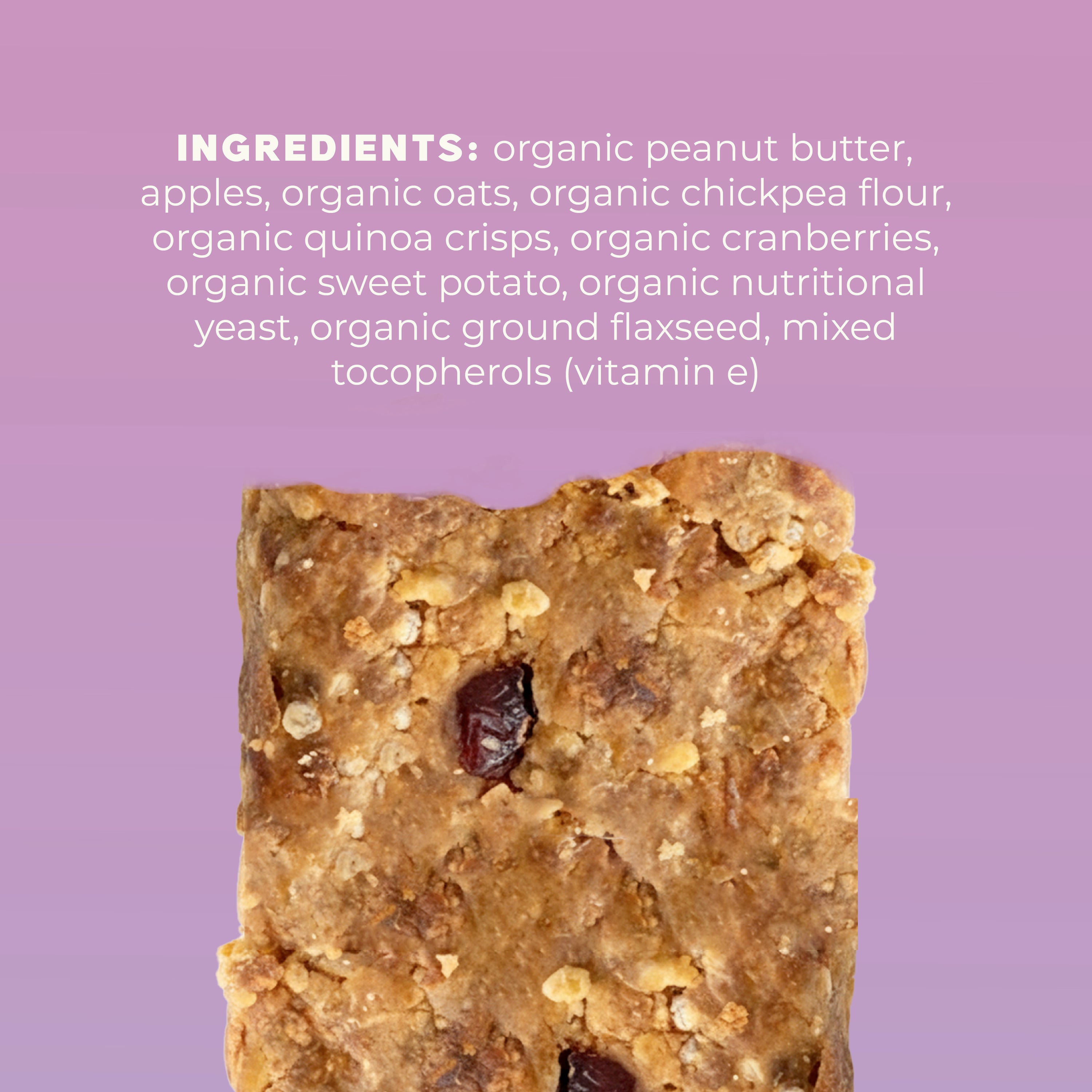 Cranberry & Sweet Potato Snack Bars